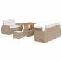 Conjunto de sofá de jardín 8 pcs Beige y Crema ratán sintético en Sofás de exterior | Comprar online en Foru.es