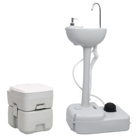 Juego de inodoro con lavabo portátil para camping de vidaXL, Camping y senderismo - Ref: Foro24-3186665, Precio: 245,81 €, De...