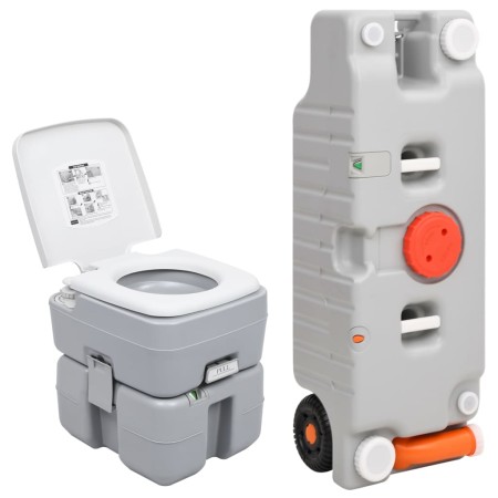 Juego de inodoro portátil y tanque de agua para camping de vidaXL, Camping y senderismo - Ref: Foro24-3186660, Precio: 345,00...