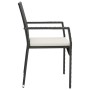 Set de comedor de jardín 9 pzas y cojines ratán sintético negro de vidaXL, Conjuntos de jardín - Ref: Foro24-3184992, Precio:...