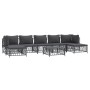 Juego de muebles de jardín 8 pzas con cojines acero antracita de vidaXL, Conjuntos de jardín - Ref: Foro24-3186907, Precio: 6...