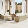 Conjunto de sofá de jardín 10 pcs Beige y Crema ratán sintético en Sofás de exterior | Comprar online en Foru.es