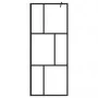 Shower screen with ESG glass shelf and black aluminum 100x195cm by vidaXL, Shower walls and screens - Ref: Foro24-3185472, Pr...