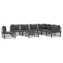 Juego de muebles de jardín 8 pzas con cojines acero antracita de vidaXL, Conjuntos de jardín - Ref: Foro24-3186891, Precio: 7...