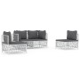 Juego de muebles de jardín 4 piezas y cojines acero blanco de vidaXL, Conjuntos de jardín - Ref: Foro24-3186834, Precio: 275,...