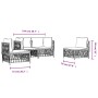 Juego de muebles de jardín 4 piezas y cojines acero blanco de vidaXL, Conjuntos de jardín - Ref: Foro24-3186834, Precio: 275,...
