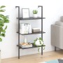 Estantería inclinada de 3 niveles negro 64x35x120,5 cm en Librerías y estanterías | Comprar online en Foru.es