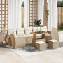 Conjunto de sofá de jardín con cojín 10 pcs beige y crema en Sofás de exterior | Comprar online en Foru.es