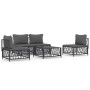 Juego muebles de jardín 5 pzas y cojines acero gris antracita de vidaXL, Conjuntos de jardín - Ref: Foro24-3186833, Precio: 4...