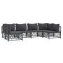 Juego de muebles de jardín 6 pzas con cojines acero antracita de vidaXL, Conjuntos de jardín - Ref: Foro24-3186909, Precio: 5...