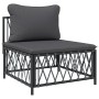 Juego muebles de jardín 5 pzas y cojines acero gris antracita de vidaXL, Conjuntos de jardín - Ref: Foro24-3186851, Precio: 3...