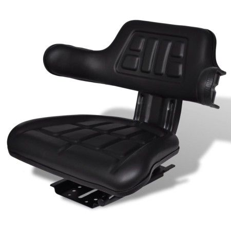 Asiento de tractor con respaldo negro de vidaXL, Accesorios y piezas para tractores - Ref: Foro24-210202, Precio: 106,37 €, D...