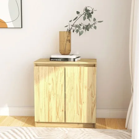 Armario auxiliar de madera maciza de pino 60x36x65 cm de vidaXL, Aparadores - Ref: Foro24-833097, Precio: 62,75 €, Descuento: %