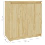 Armario auxiliar de madera maciza de pino 60x36x65 cm de vidaXL, Aparadores - Ref: Foro24-833097, Precio: 63,54 €, Descuento: %