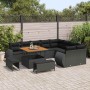 Conjunto de sofá de jardín con cojín 12 pcs Negro en Sofás de exterior | Comprar online en Foru.es