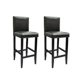 Taburetes de cocina 2 unidades cuero sintético negro de vidaXL, Taburetes de cocina - Ref: Foro24-240071, Precio: 209,37 €, D...