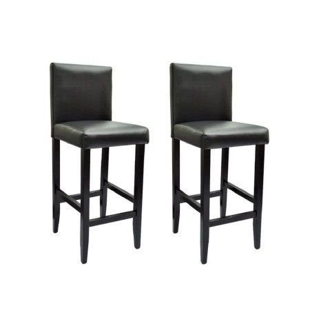 Taburetes de cocina 2 unidades cuero sintético negro de vidaXL, Taburetes de cocina - Ref: Foro24-240071, Precio: 209,37 €, D...