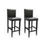 Taburetes de cocina 2 unidades cuero sintético negro de vidaXL, Taburetes de cocina - Ref: Foro24-240071, Precio: 209,37 €, D...