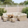 Conjunto de sofá de jardín con cojín 12 pcs beige y crema en Sofás de exterior | Comprar online en Foru.es