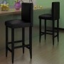 Taburetes de cocina 2 unidades cuero sintético negro de vidaXL, Taburetes de cocina - Ref: Foro24-240071, Precio: 209,37 €, D...