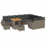 Conjunto de sofá de jardín 12 pcs Gris Rattan de Poliéster en Sofás de exterior | Comprar online en Foru.es