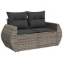 Conjunto de sofá de jardín 12 pcs Gris Rattan de Poliéster en Sofás de exterior | Comprar online en Foru.es