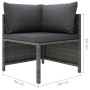 Set de muebles de jardín 10 pzas y cojines ratán sintético gris en Conjuntos de jardín | Comprar online en Foru.es