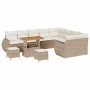 Conjunto de sofá de jardín con cojín 12 pcs Beige y Crema en Sofás de exterior | Comprar online en Foru.es