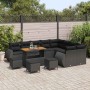 Conjunto de sofá de jardín con cojín 13 pcs Negro en Sofás de exterior | Comprar online en Foru.es