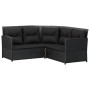 Set de sofás en forma de L 2 pzas cojines ratán sintético negro de vidaXL, Conjuntos de jardín - Ref: Foro24-319657, Precio: ...
