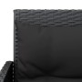 Set de sofás en forma de L 2 pzas cojines ratán sintético negro de vidaXL, Conjuntos de jardín - Ref: Foro24-319657, Precio: ...