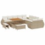 Conjunto de sofá de jardín con cojín 13 pcs beige y crema en Sofás de exterior | Comprar online en Foru.es