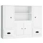 Tall sideboards 3 pieces white plywood by vidaXL, Sideboards - Ref: Foro24-3185311, Price: 219,47 €, Discount: %