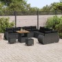 Conjunto de sofá de jardín con cojín 13 pcs Negro en Sofás de exterior | Comprar online en Foru.es