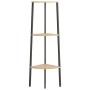 Estantería esquina 3 niveles marrón claro negro 45,5x31,5x120cm en Librerías y estanterías | Comprar online en Foru.es