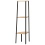Estantería esquina 3 niveles marrón claro negro 45,5x31,5x120cm en Librerías y estanterías | Comprar online en Foru.es