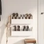 Estantes de zapatos de pared 2 uds madera pino blanco 59x9x23cm de vidaXL, Zapateros y organizadores de calzado - Ref: Foro24...
