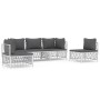 Juego de muebles de jardín 5 piezas y cojines acero blanco de vidaXL, Conjuntos de jardín - Ref: Foro24-3186838, Precio: 349,...