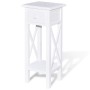 Mesita auxiliar con cajón blanca de vidaXL, Mesas auxiliares - Ref: Foro24-241147, Precio: 79,28 €, Descuento: %