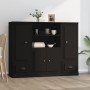 Aparadores altos 3 piezas madera contrachapada negro de vidaXL, Aparadores - Ref: Foro24-3185312, Precio: 214,90 €, Descuento: %