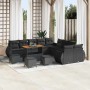 Conjunto de sofá de jardín con cojín 14 pcs Negro en Sofás de exterior | Comprar online en Foru.es