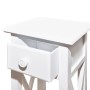 Mesita auxiliar con cajón blanca de vidaXL, Mesas auxiliares - Ref: Foro24-241147, Precio: 79,28 €, Descuento: %