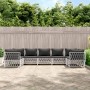 Juego de muebles de jardín 7 piezas con cojines acero blanco de vidaXL, Conjuntos de jardín - Ref: Foro24-3186922, Precio: 47...