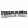 Juego de muebles de jardín 7 piezas con cojines acero blanco de vidaXL, Conjuntos de jardín - Ref: Foro24-3186922, Precio: 47...