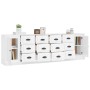 Aparadores 3 uds madera contrachapada blanco brillo de vidaXL, Aparadores - Ref: Foro24-3185289, Precio: 265,89 €, Descuento: %