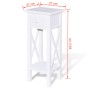 Mesita auxiliar con cajón blanca de vidaXL, Mesas auxiliares - Ref: Foro24-241147, Precio: 79,28 €, Descuento: %