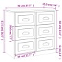 Aparadores 3 uds madera contrachapada blanco brillo de vidaXL, Aparadores - Ref: Foro24-3185289, Precio: 265,89 €, Descuento: %
