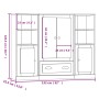 Aparador alto de madera 3 piezas contrachapada blanco brillo de vidaXL, Aparadores - Ref: Foro24-3185321, Precio: 202,05 €, D...