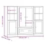 Aparador alto de madera 3 piezas contrachapada blanco brillo de vidaXL, Aparadores - Ref: Foro24-3185321, Precio: 199,80 €, D...