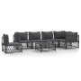 Juego de muebles de jardín 7 pzas con cojines acero antracita de vidaXL, Conjuntos de jardín - Ref: Foro24-3186889, Precio: 6...